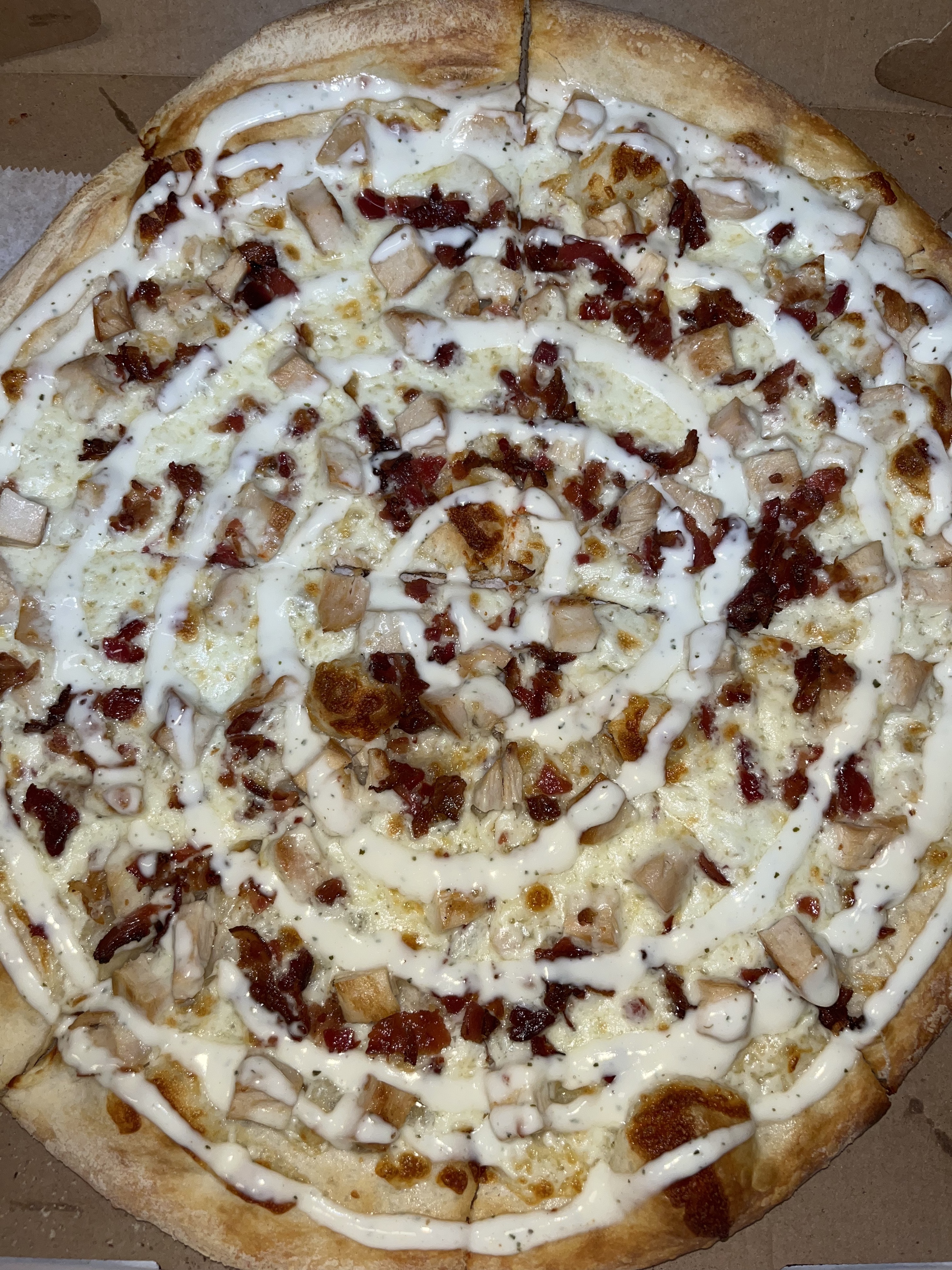 Order Chicken, Bacon and Ranch Pizza food online from Jimmy's Grill store, New Brunswick on bringmethat.com