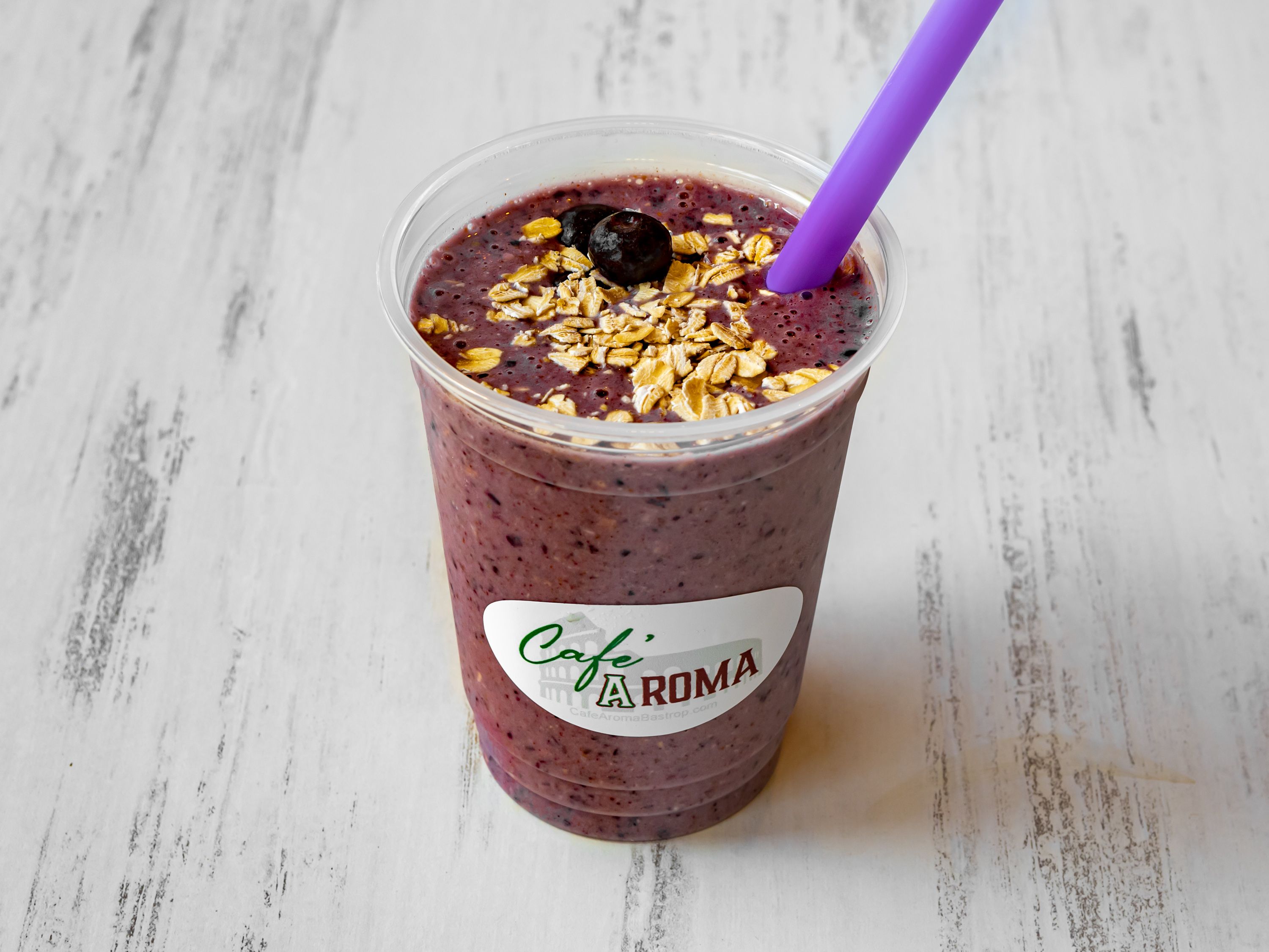 Order Pretty in Purple Smoothie food online from Café Aroma store, Bastrop on bringmethat.com