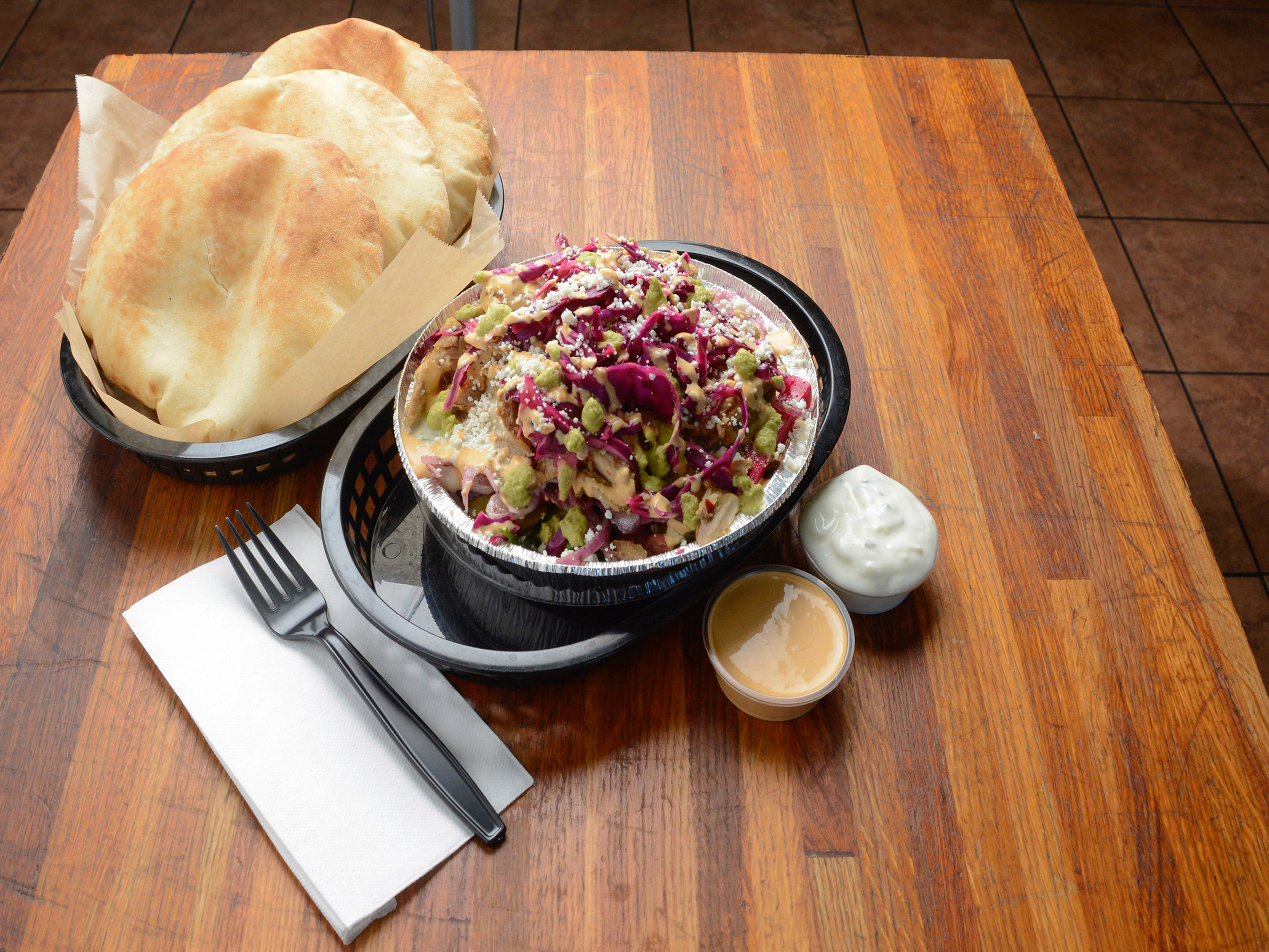 Order Large Chicken Shawarma Bowl food online from Pita Guys store, San Marcos on bringmethat.com