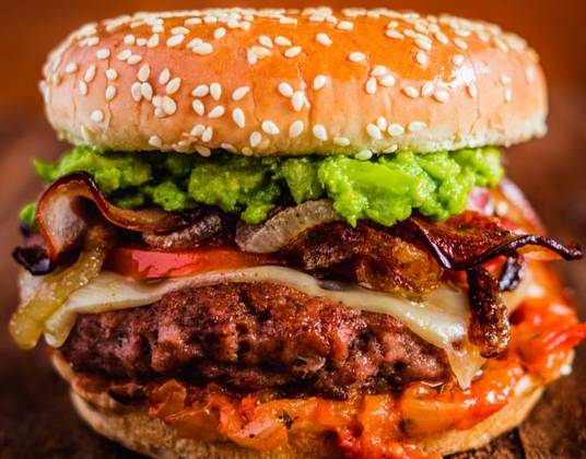 Order Bacon Cheeseburger with Avocado food online from Finish Line Burgers store, Dallas on bringmethat.com