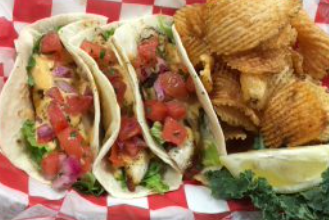 Order 3 Fried Catfish Tacos with  food online from Calvert Crabs Llc store, Prince Frederick on bringmethat.com