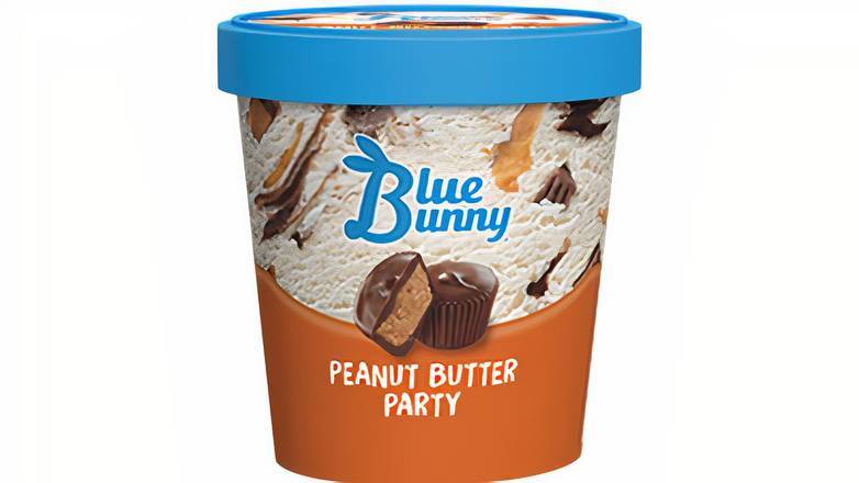 Order Blue Bunny Peanut Butter Party Ice Cream, 16 oz food online from Mac On 4th store, Alton on bringmethat.com