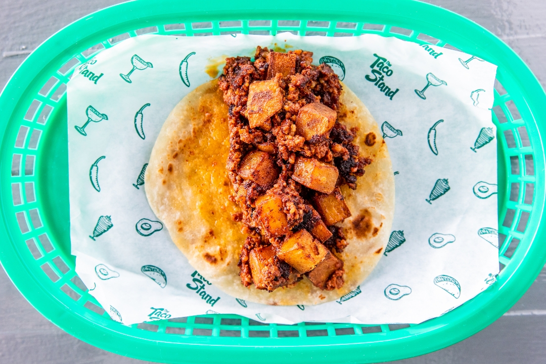 Order Chorizo & Potato food online from The Taco Stand store, Houston on bringmethat.com
