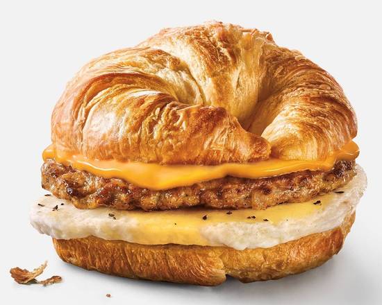 Order  Egg Sausage and cheese Croissant food online from Miss Donuts & Bagels store, Fontana on bringmethat.com