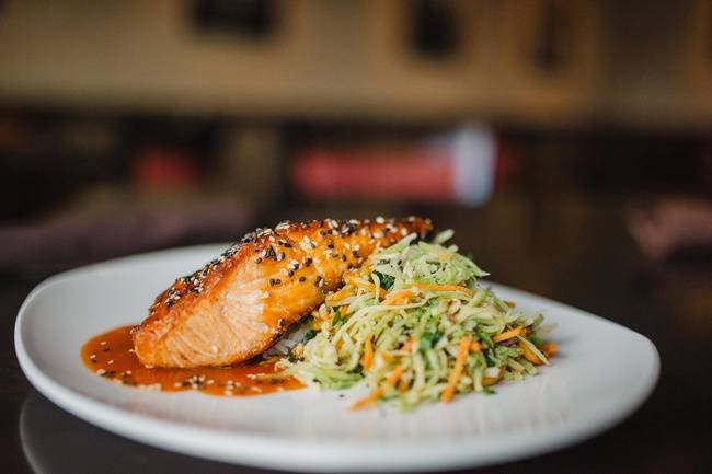Order Thai Sesame Salmon food online from 110 Grill Southington store, Southington on bringmethat.com