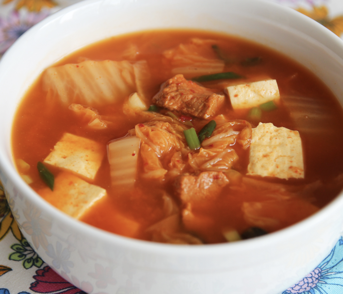 Order Large Spicy Kimchi Vegetable Tofu Soup food online from Jin 28 store, Carol Stream on bringmethat.com