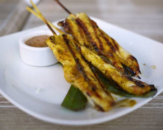 Order Grilled Chicken Satay food online from Malai Kitchen store, Dallas on bringmethat.com