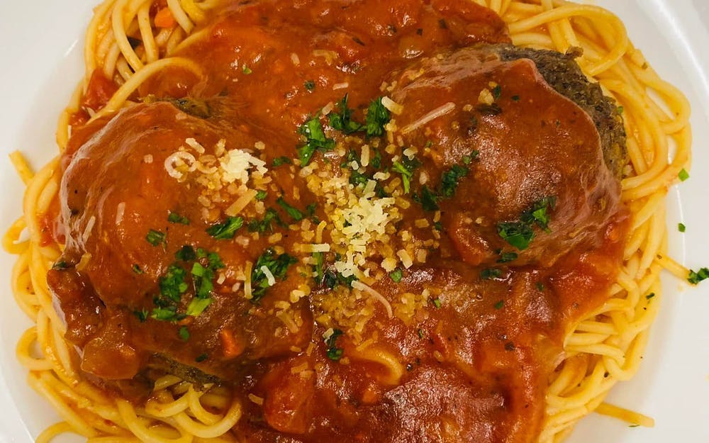 Order Spaghetti & Meatballs - Pasta food online from Strings Italian Cafe store, Auburn on bringmethat.com