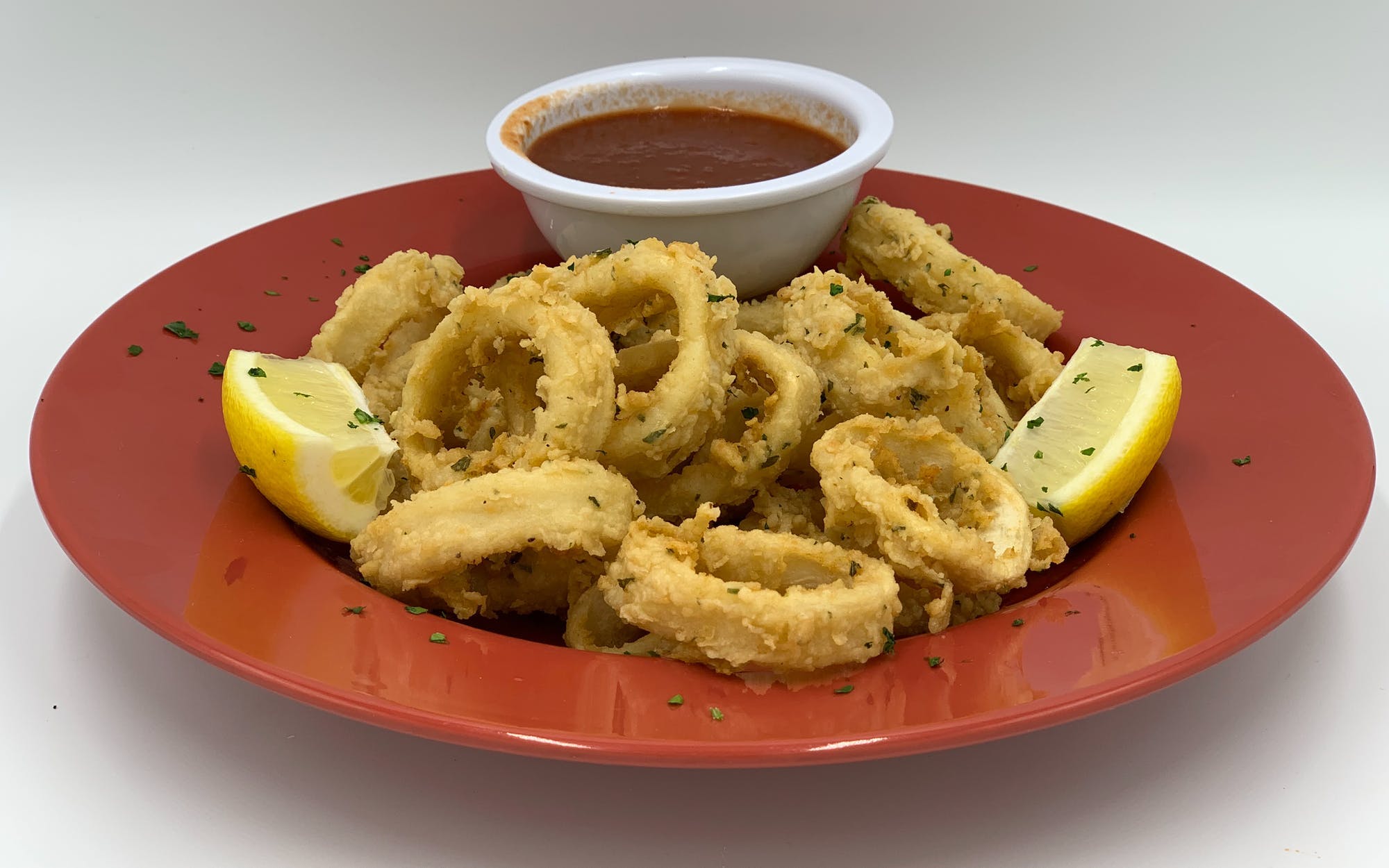 Order Fried Calamari - Appetizer food online from Mario Pizza store, Westbury on bringmethat.com