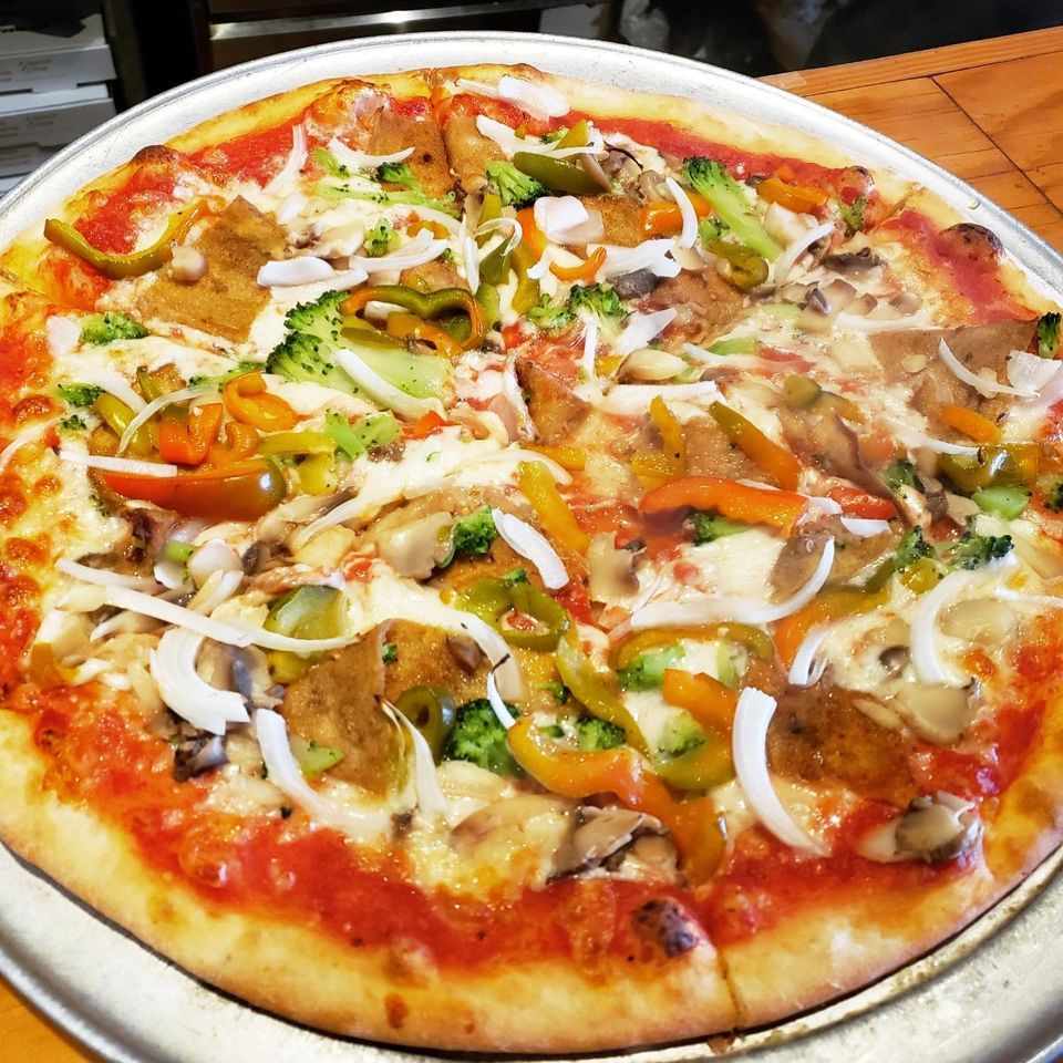Order Vegetable Pizza food online from Vinny's Pizza & Pasta store, Cranford on bringmethat.com