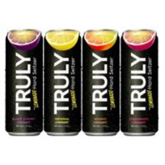 Order Truly Lemonade Seltzer 12 Pack Cans 12oz. food online from Round Up Liquor & Grocery store, Wildomar on bringmethat.com
