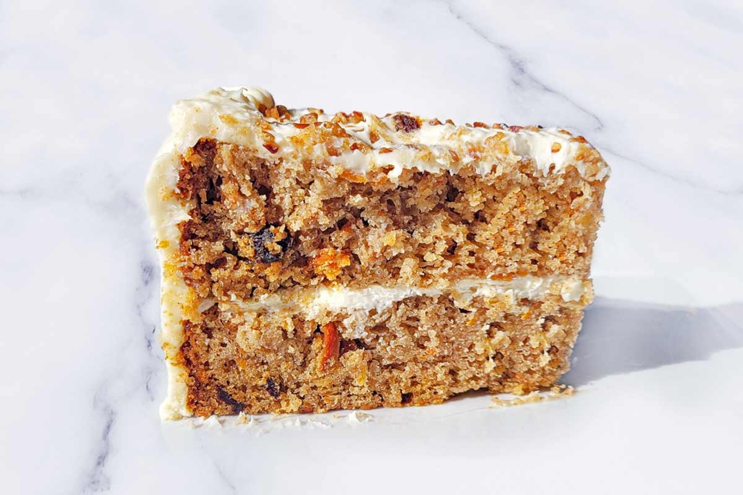 Order Carrot Cake Slice food online from Cafe Express store, Houston on bringmethat.com
