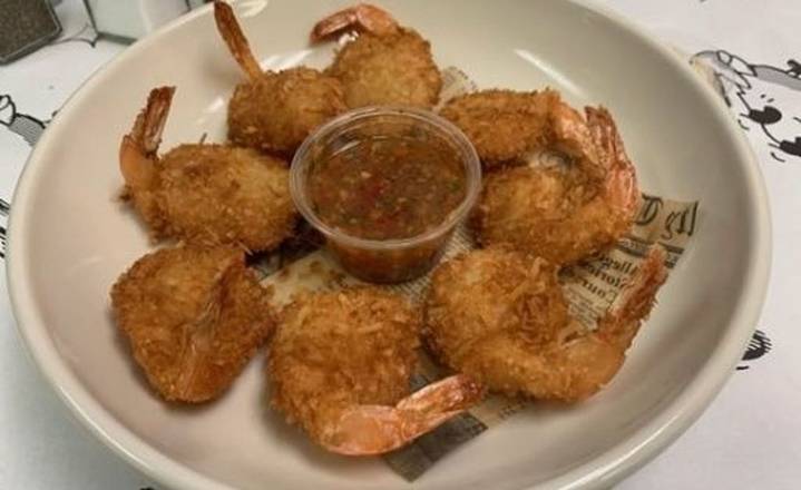 Order Fried Coconut Shrimp (8) food online from Million Crab store, West Chester on bringmethat.com