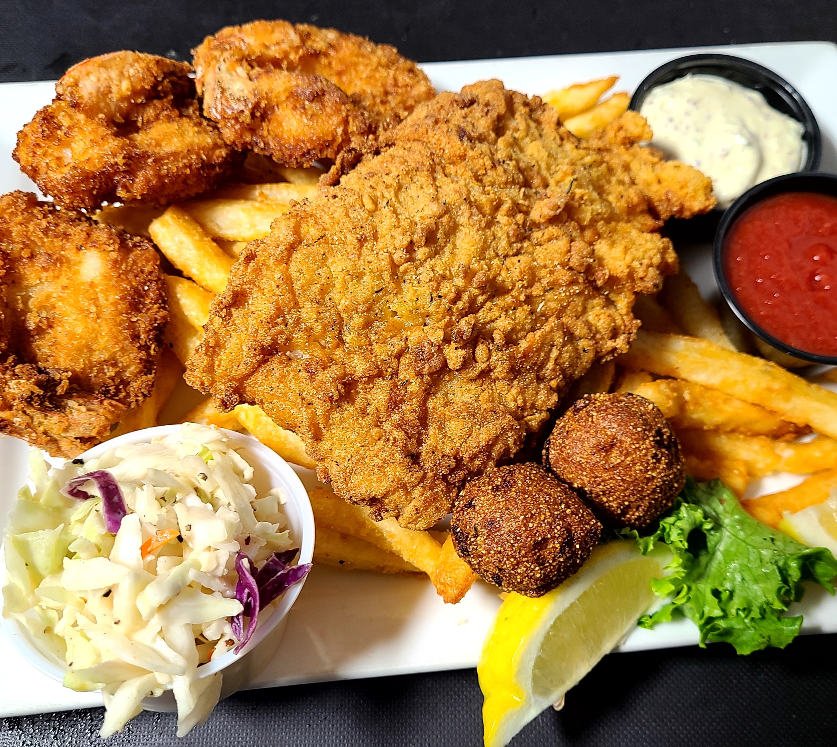 Order Fried Fish & Shrimp food online from Tavern on the Bay at Harrison's Landing store, Corpus Christi on bringmethat.com