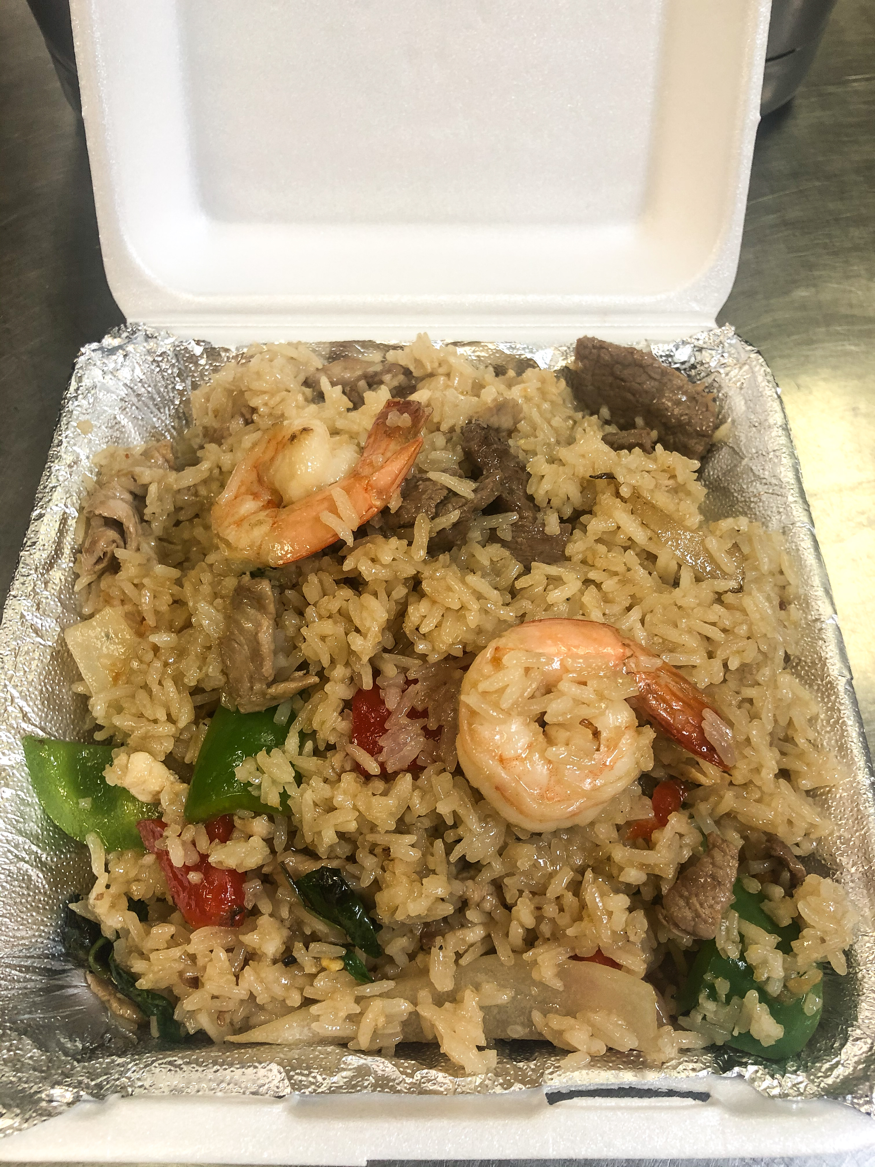 Order Basil Combo Fried Rice food online from Thai Dawn Bistro store, Victorville on bringmethat.com