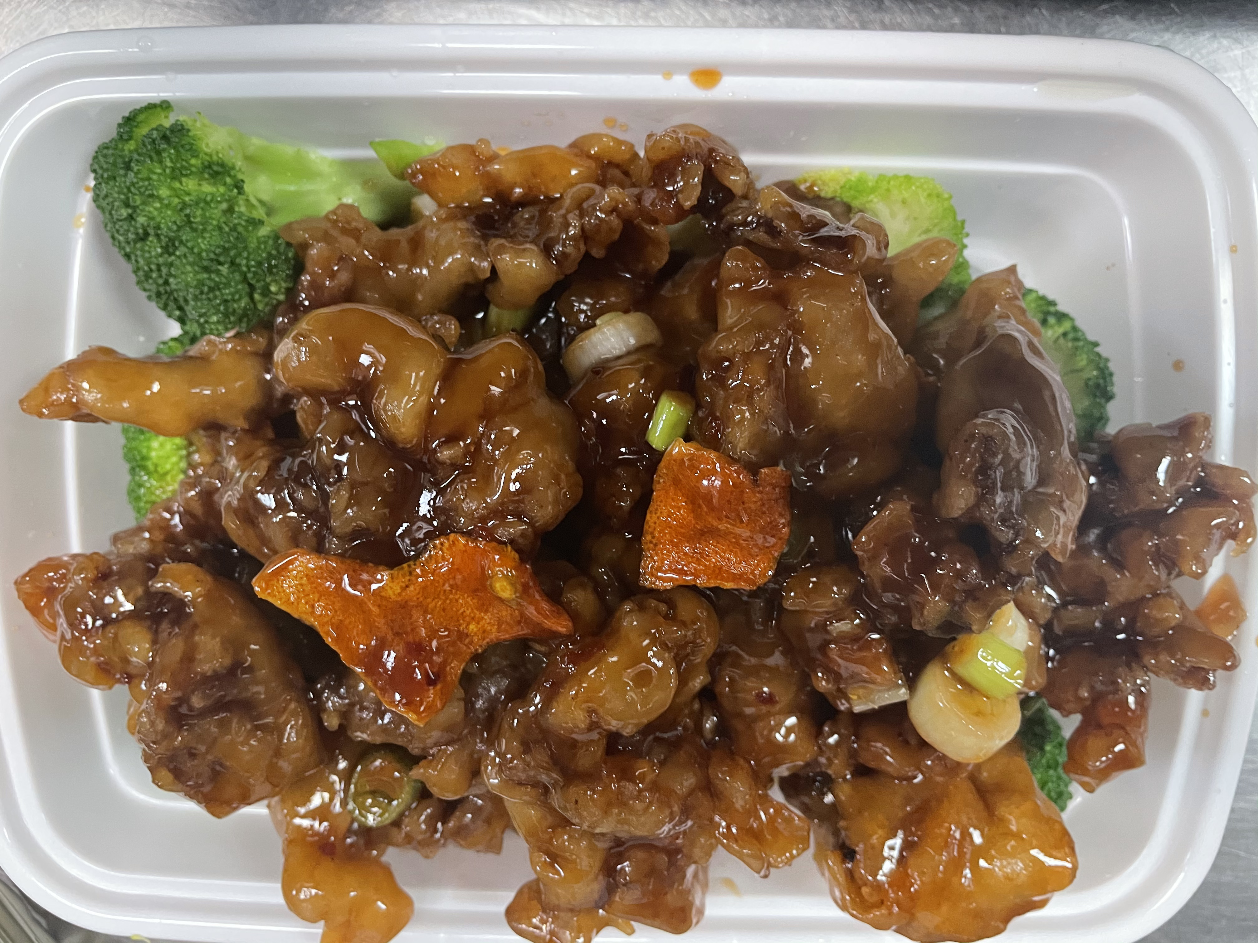 Order 145. Orange Beef  food online from Hong Kong Kitchen store, Congers on bringmethat.com