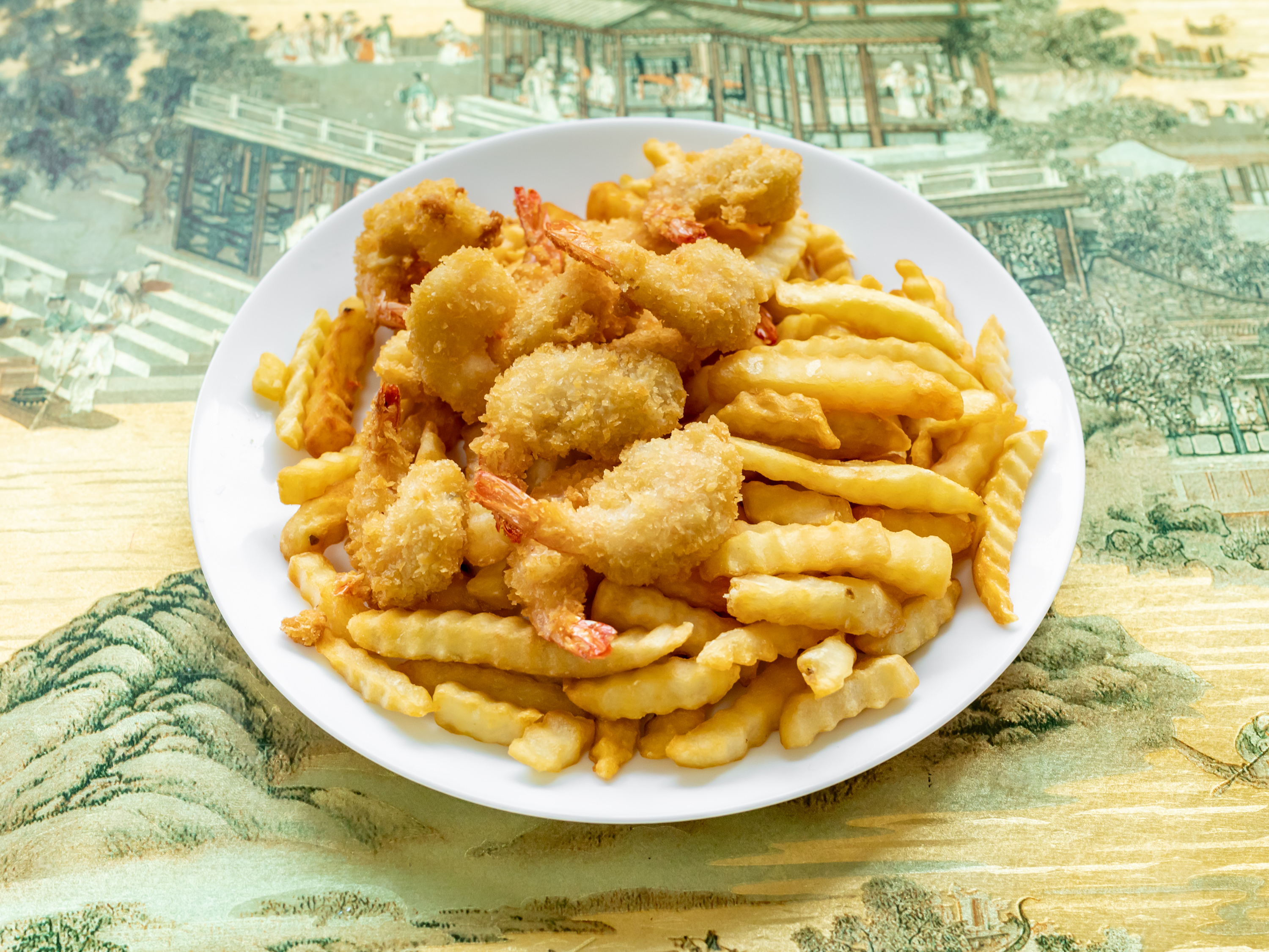 Order Shrimp Basket food online from New Rooster Kitchen store, Mastic Beach on bringmethat.com
