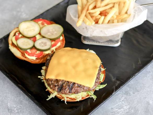Order AMERICAN BURGER food online from Black Walnut Cafe store, The Woodlands on bringmethat.com