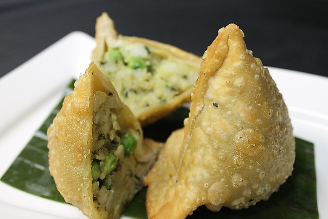 Order Meat samosa food online from India Garden store, Bel Air on bringmethat.com