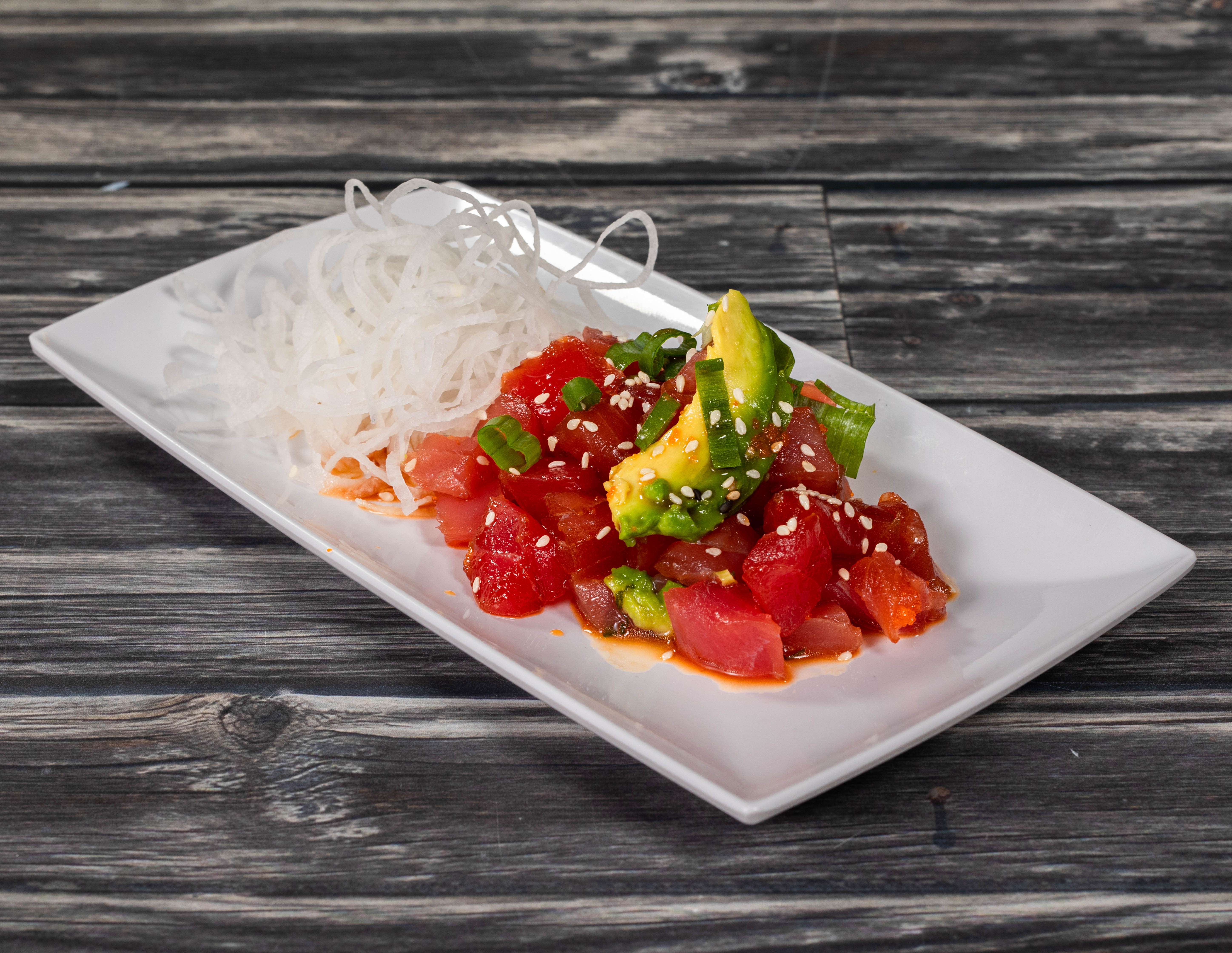 Order 1. Kamei Tuna Tartar food online from Kamei Sushi & Grill store, College Station on bringmethat.com