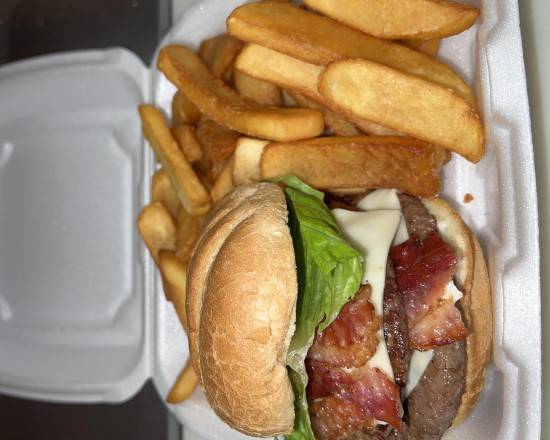 Order Cheeseburger Platter food online from Amore Pizza store, Stoneham on bringmethat.com