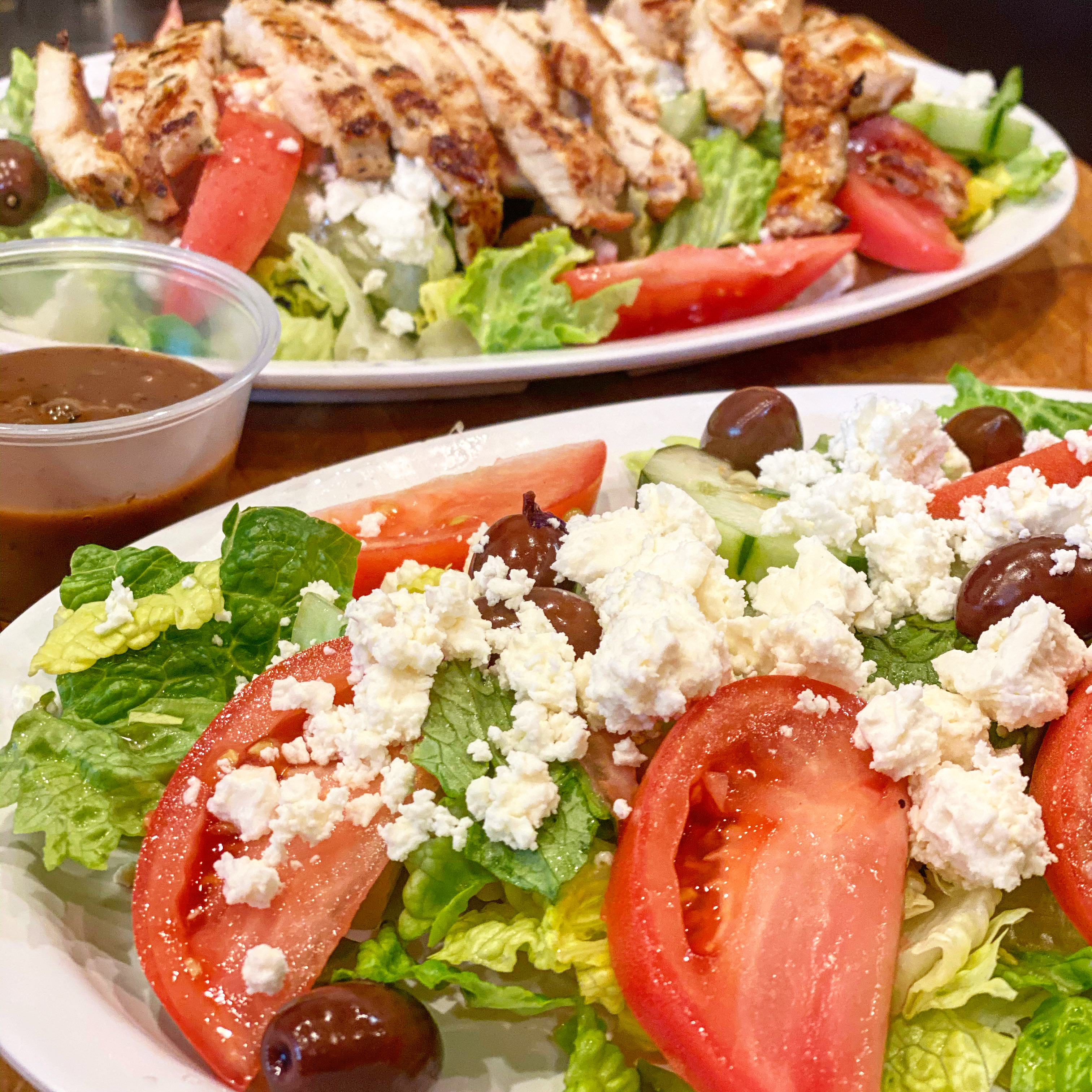 Order Greek Salad food online from Metropolitan Cafe store, Fairview on bringmethat.com