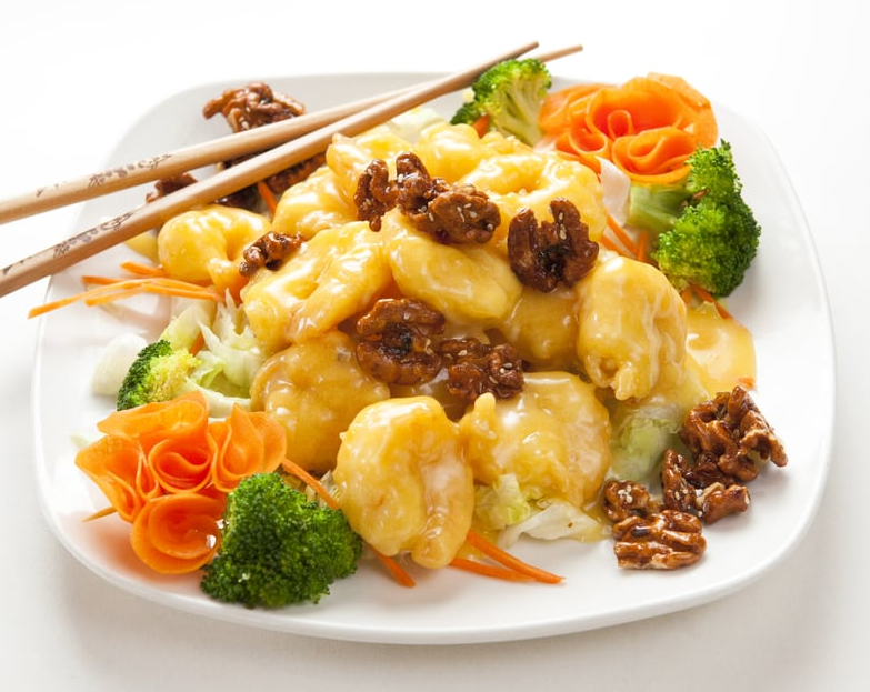 Order 5. Honey Walnut Prawns 合桃虾 food online from Chow Mein House store, Las Vegas on bringmethat.com