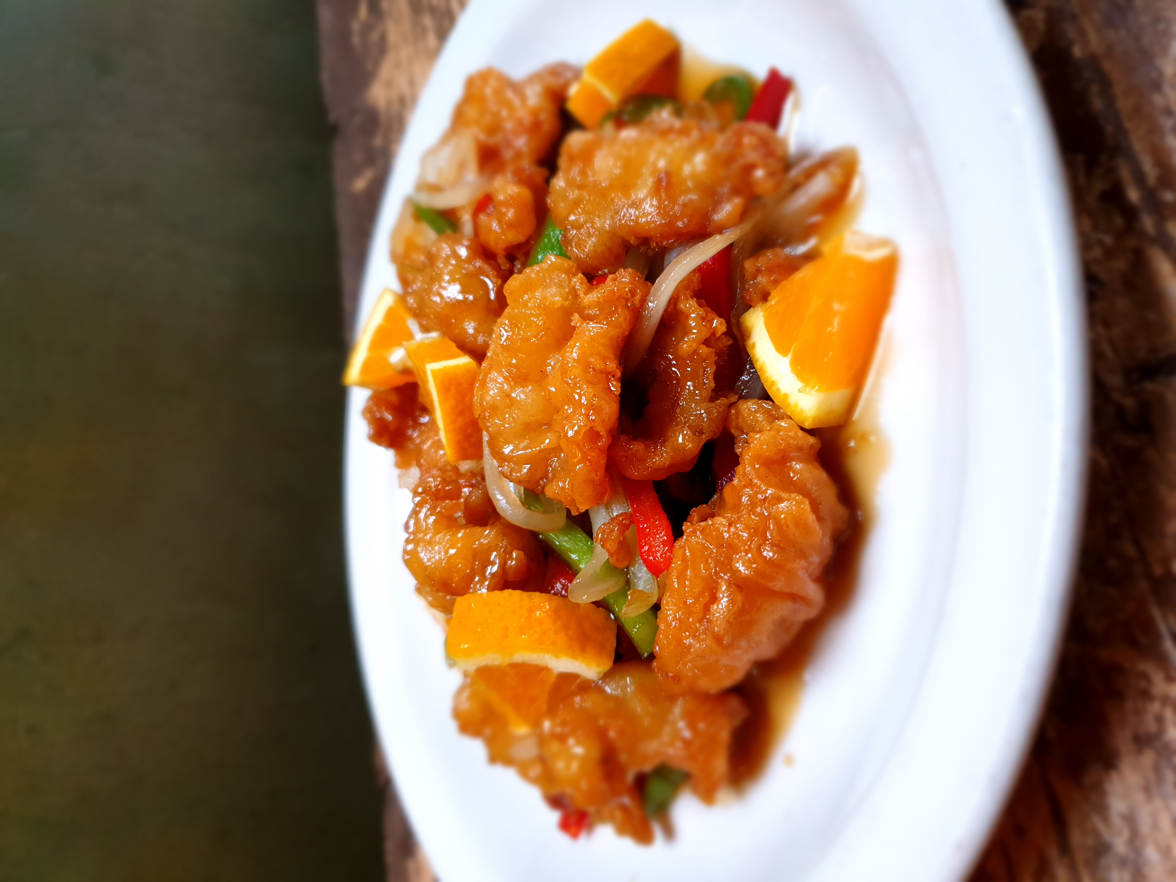 Order Orange Chicken/Tofu food online from Jamjuree Thai Cuisine store, Seattle on bringmethat.com