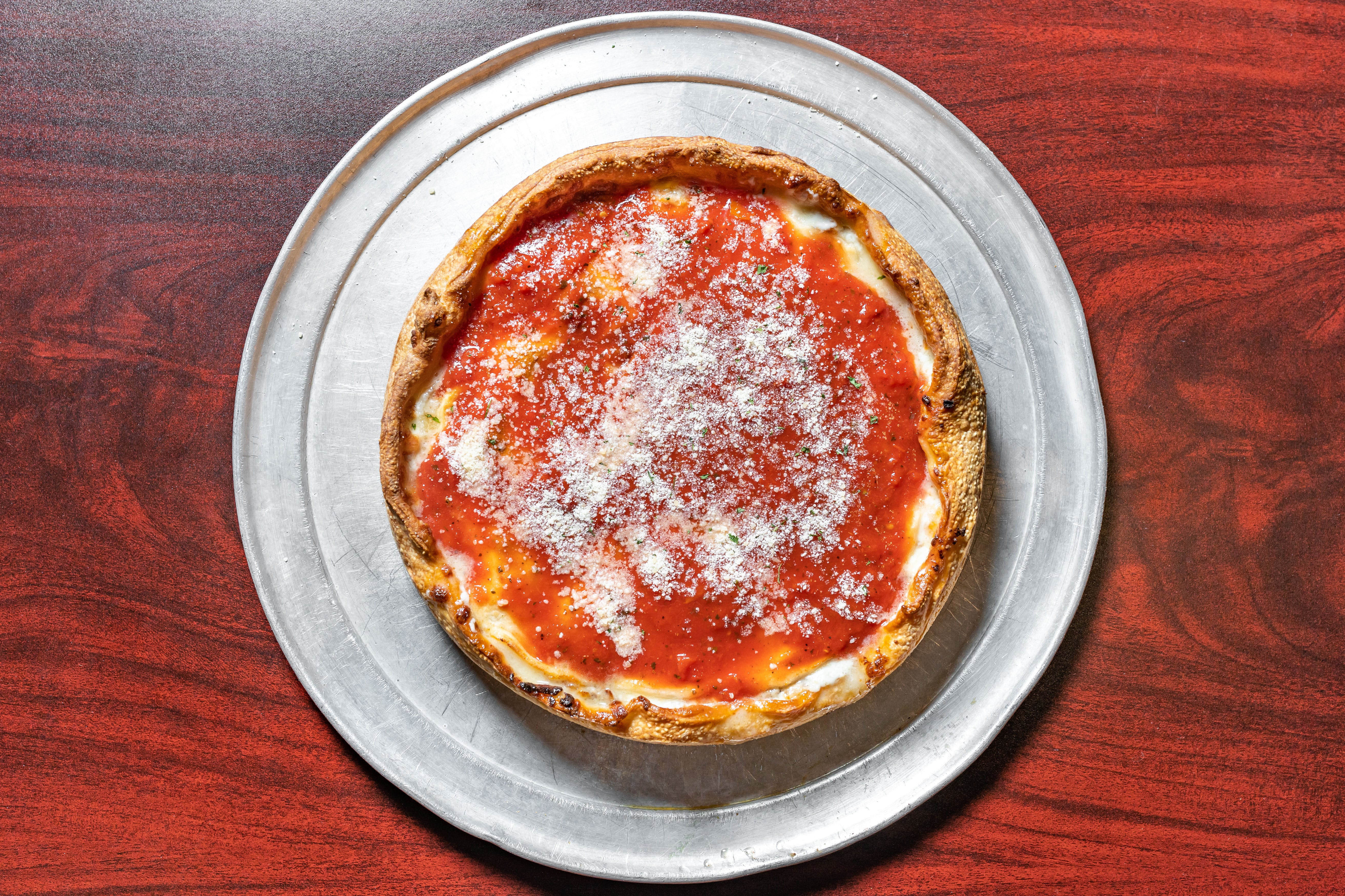 Order The Cheese Chicago   Pizza - Small 8'' food online from Manhattan Chicago Pizza Kendall store, Miami on bringmethat.com