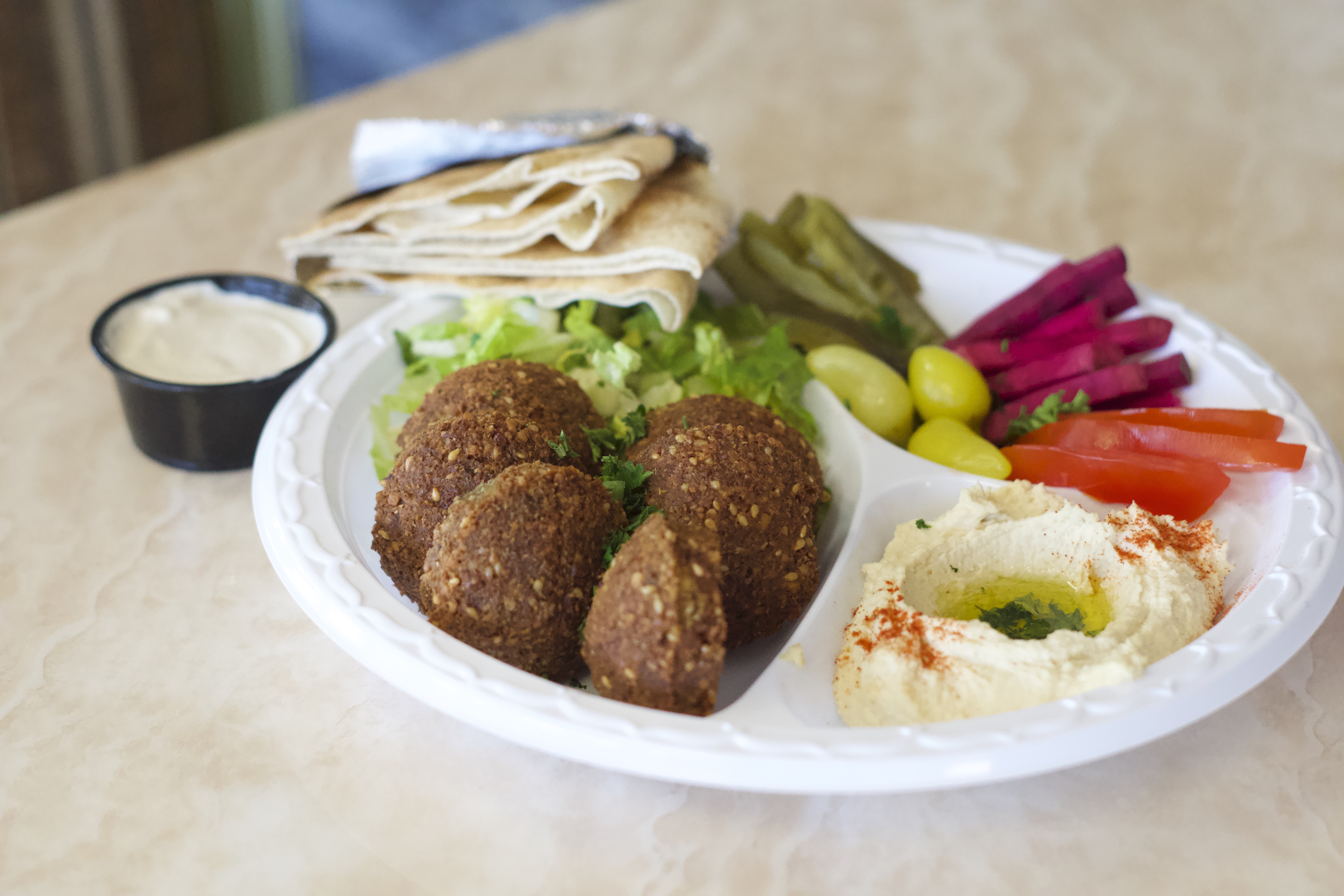 Order Falafel Plate food online from Pita Grill store, Fresno on bringmethat.com