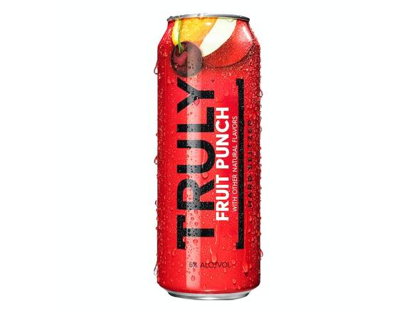 Order TRULY Hard Seltzer Fruit Punch, Spiked & Sparkling Water - 24oz Can food online from Als Liquor Store store, Orlando on bringmethat.com