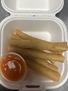 Order 11. Crispy Shrimp Rolls (6) 炸虾卷 food online from Moon Wok store, Lenexa on bringmethat.com