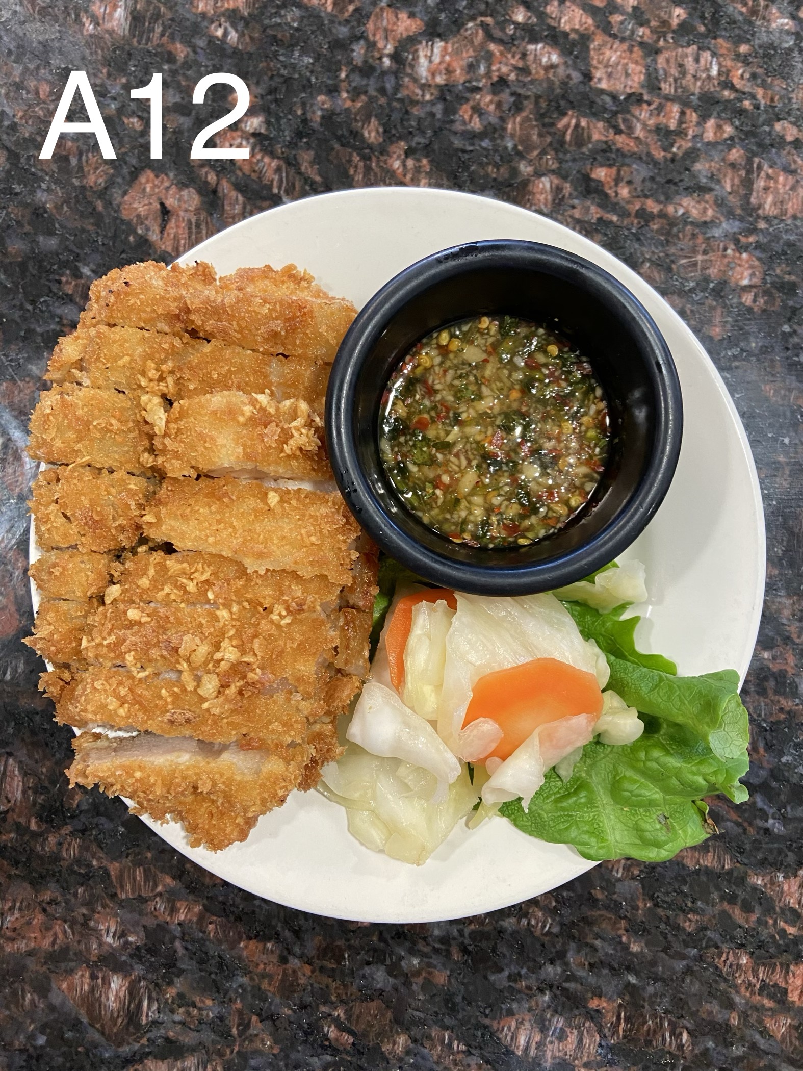 Order A12. Fried Pork Belly food online from Pho One Restaurant store, Hurst on bringmethat.com