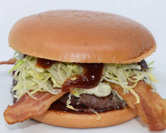 Order BBQ Bacon Blue Burger food online from Now That A Sandwich store, San Diego on bringmethat.com