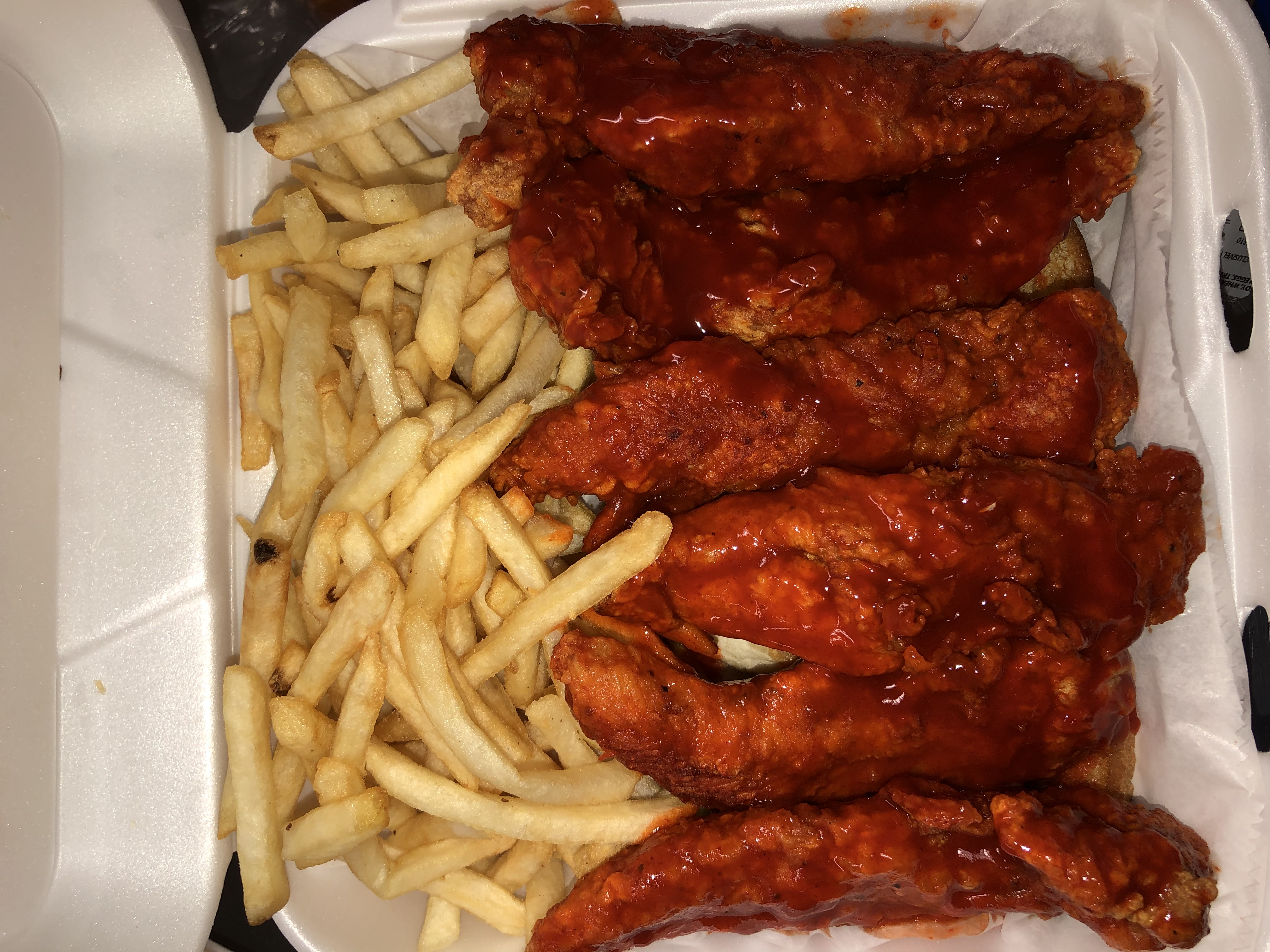 Order Buffalo Chicken Tender Plate with Fries and Drink food online from Philly Town store, Matteson on bringmethat.com