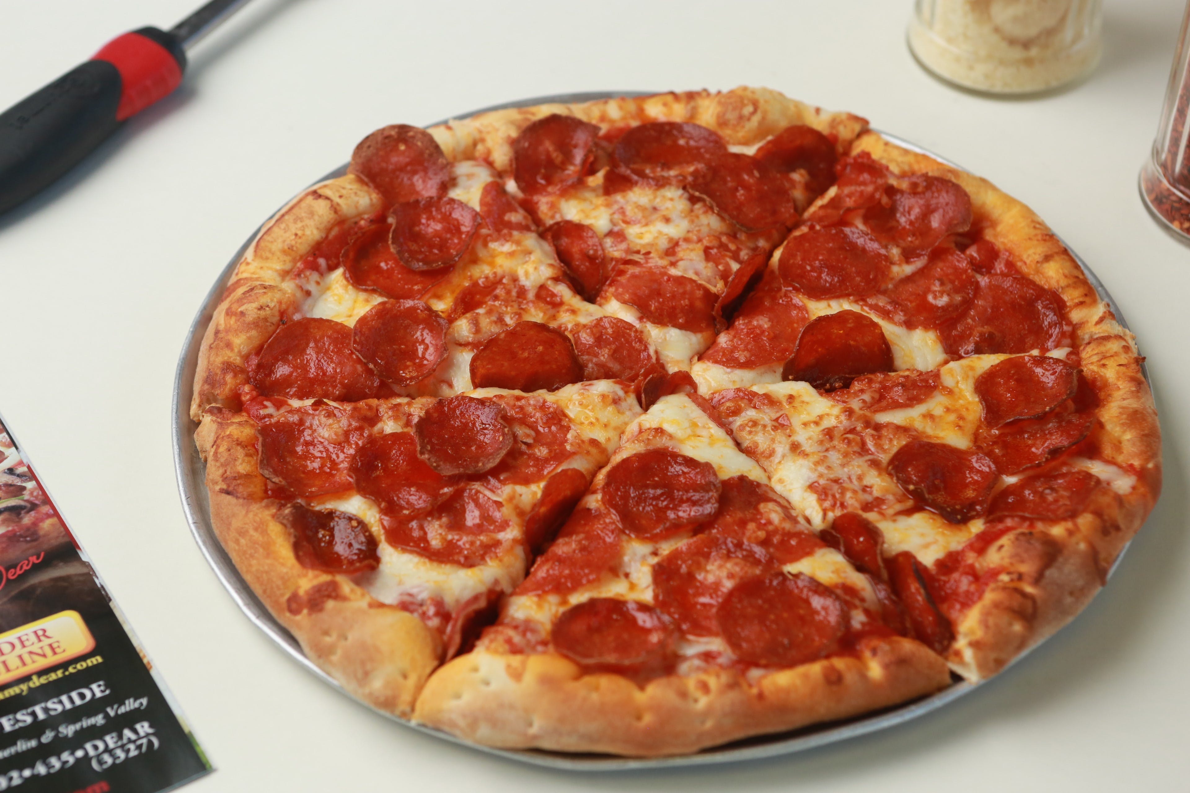 Order Great Wall of Pepperoni Pizza - Small 12'' food online from Pizza My Dear store, Las Vegas on bringmethat.com
