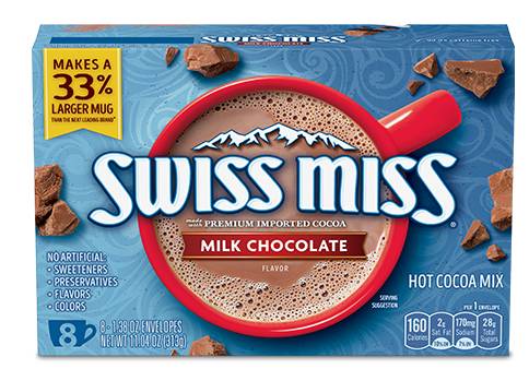Order Swiss Miss Milk Chocolate (8 ct) food online from Ctown Supermarkets store, Uniondale on bringmethat.com