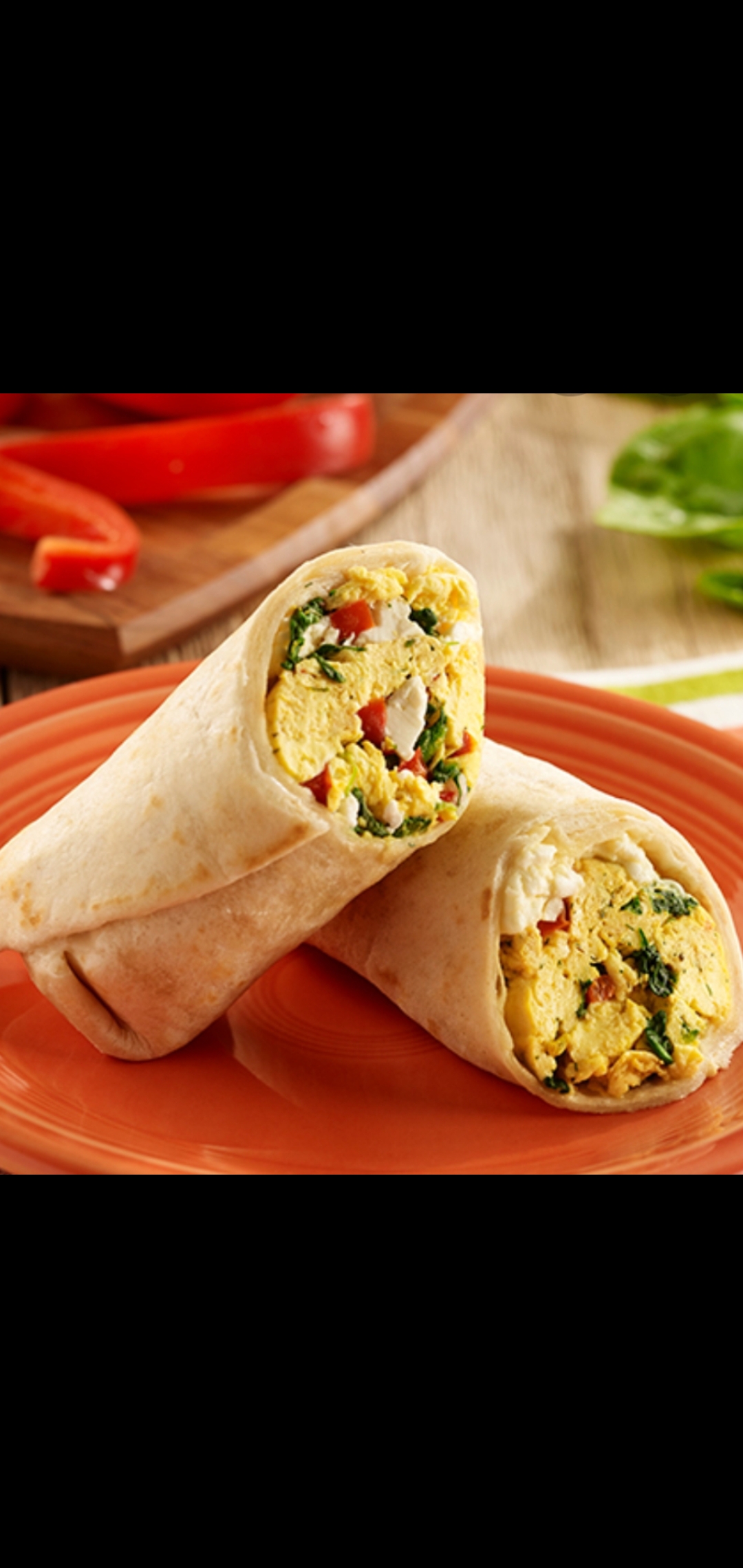 Order Eggs Spinach Bell Peppers & Feta Cheese Wrap  food online from American Gourmet Foods Deli store, New York on bringmethat.com