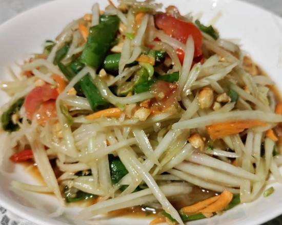 Order Papaya Salad (Som-Tum) food online from Bangkok Thai Express Restaurant store, San Rafael on bringmethat.com