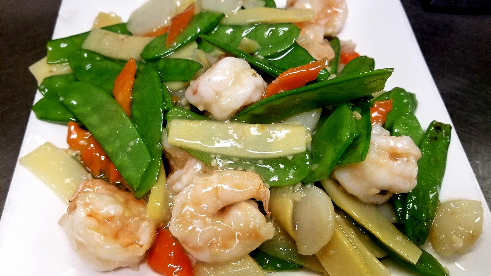 Order Shrimp with Snow Peas food online from Simi Cafe store, Gilbert on bringmethat.com