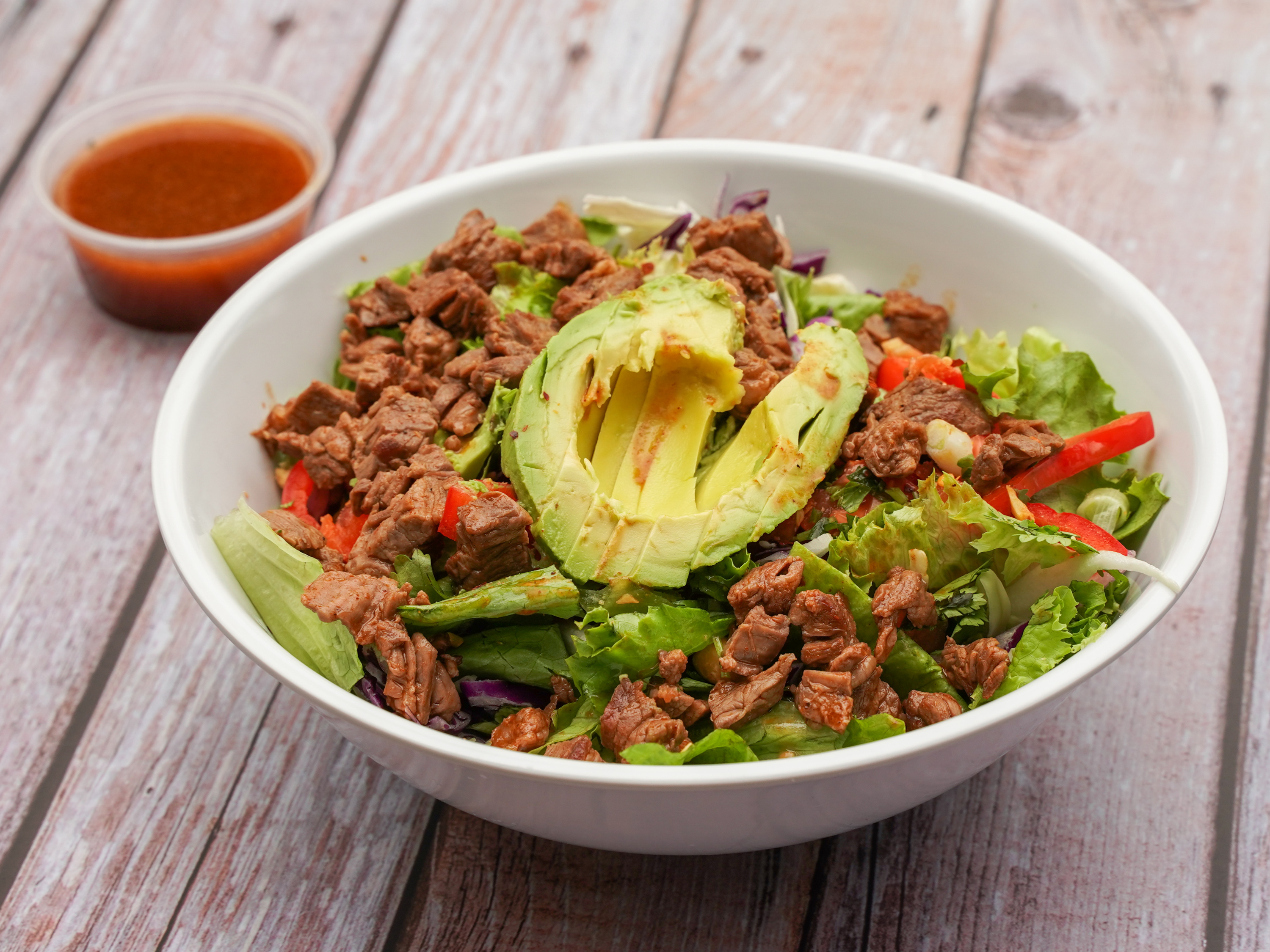 Order Spicy Beef Salad food online from The Toss store, San Carlos on bringmethat.com
