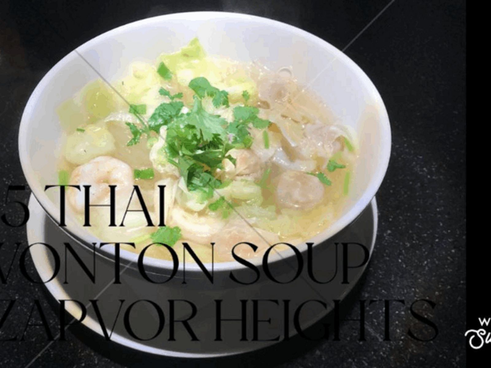 Order S5 Thai Wonton Soup food online from Thai Spice Restaurant store, Houston on bringmethat.com