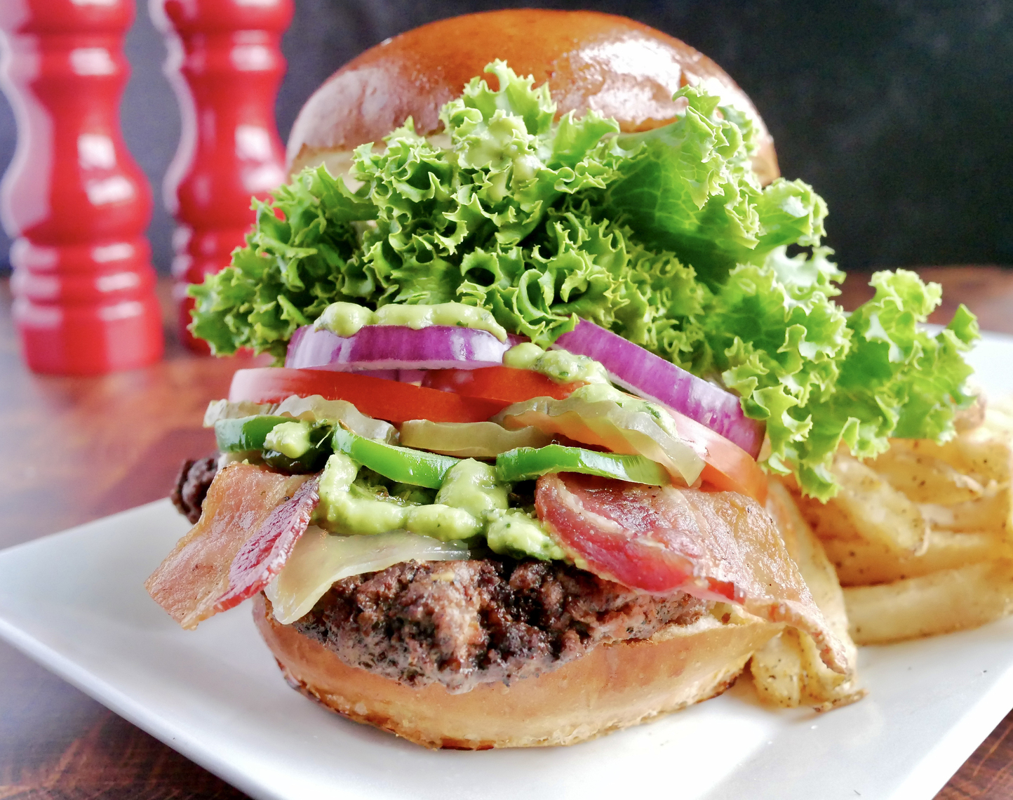 Order Green Monster Burger food online from Kocky Bar & Grill store, Fresno on bringmethat.com