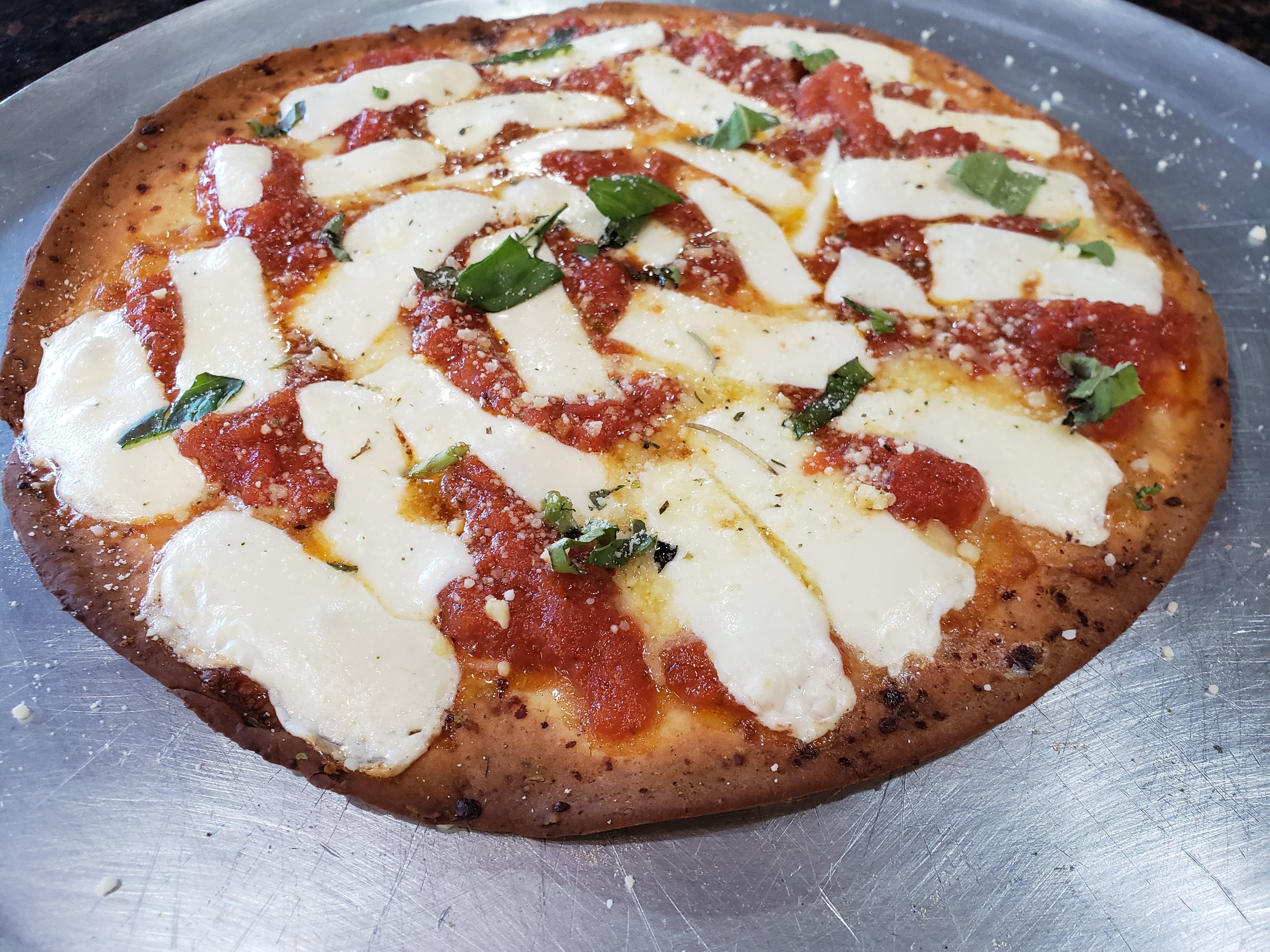 Order Margarita Pizza - 12"  (Serves 1-2 People) food online from Crespos Express store, Jackson Township on bringmethat.com