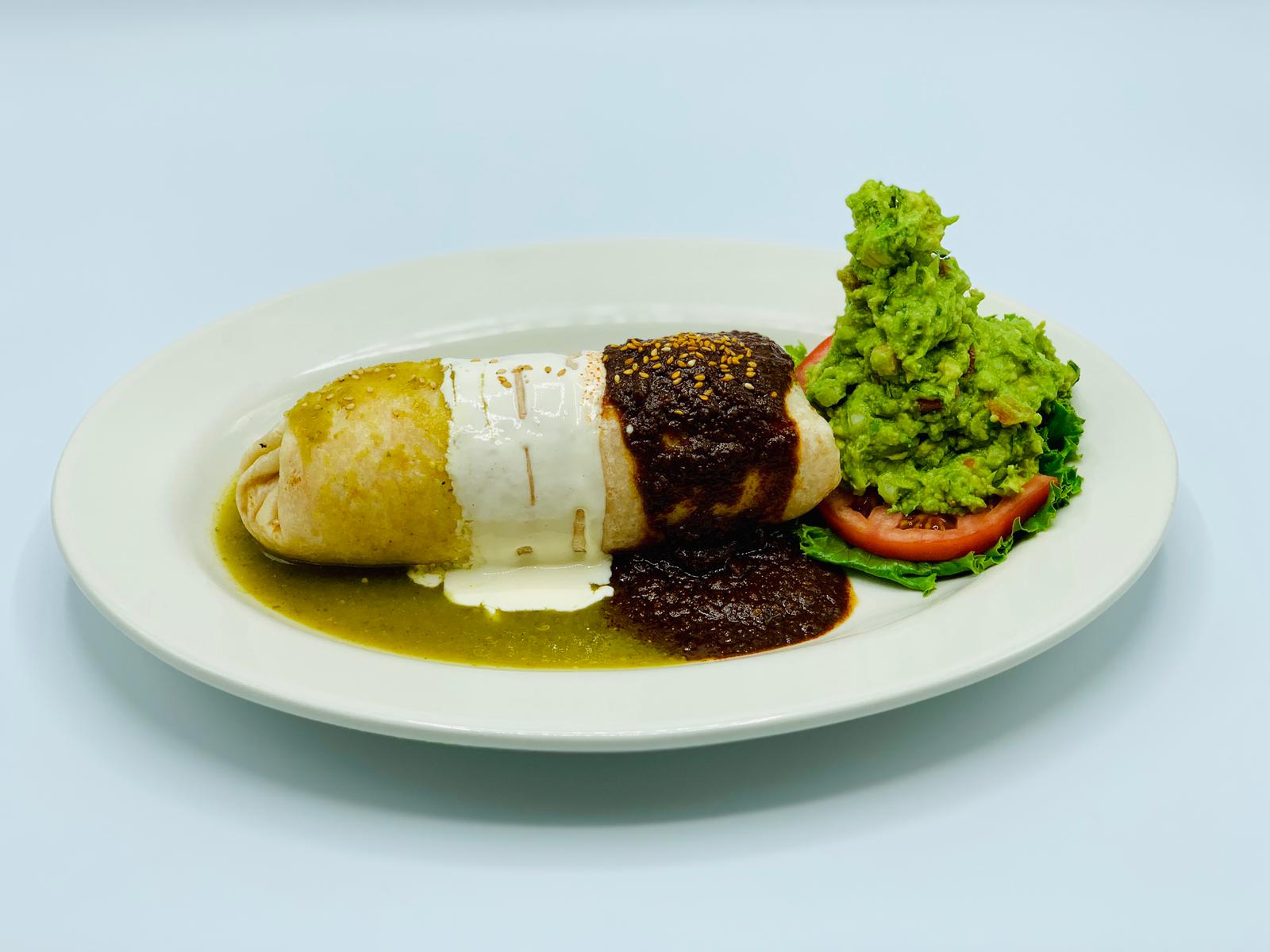 Order 56. Fiesta Burrito food online from Tacos Y Jugos Genesis store, Elmhurst on bringmethat.com