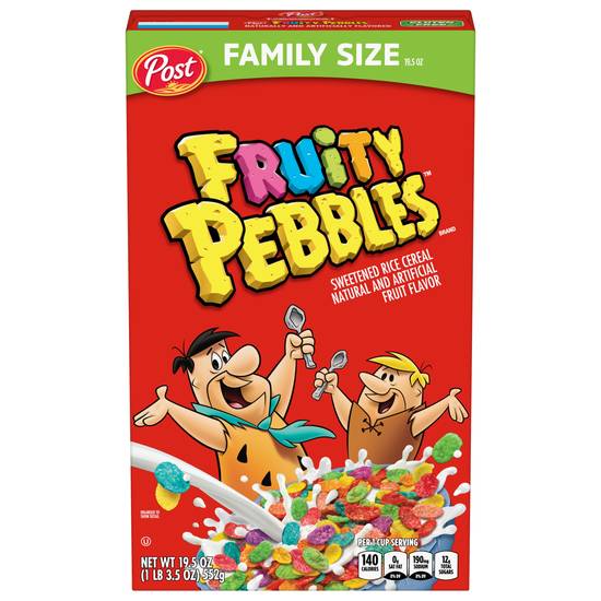 Order Post Fruity Pebbles Cereal Family Size, 19.5 OZ food online from Cvs store, CENTRAL FALLS on bringmethat.com