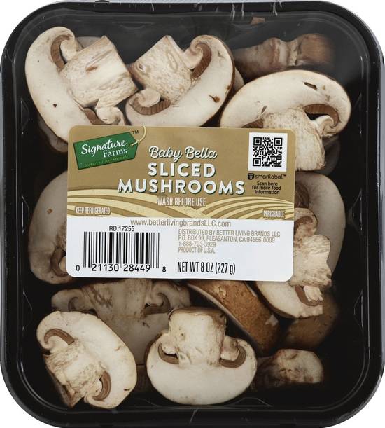 Order Signature Farms · Baby Bella Sliced Mushrooms (8 oz) food online from ACME Markets store, Norristown on bringmethat.com