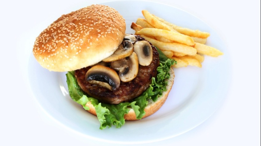 Order Mushroom Burger food online from Caeser Italian Restaurant store, Nashville on bringmethat.com