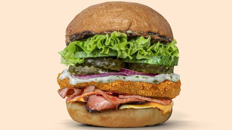 Order Tangy Tartar Burger (Deluxe) food online from VeganBurg store, San Francisco on bringmethat.com