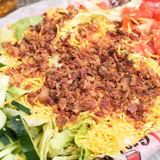 Order *Bacon & Cheddar Salad food online from Groucho's Del store, Columbia on bringmethat.com